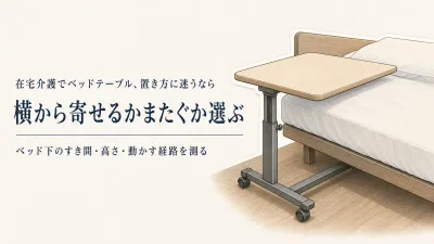 キャスター付きベッドテーブルの選び方｜介護用オーバーテーブルを食事・移動・高さで比べる