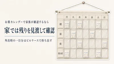楽天でレビュー数が多いお薬カレンダーと一日分ピルケースを比較｜家族が飲み忘れを確認しやすい選び方