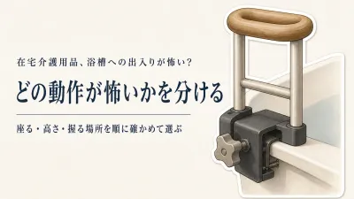 シャワーチェア・浴槽台・浴槽手すりはどれを選ぶ？浴槽への出入りが怖いときの分け方
