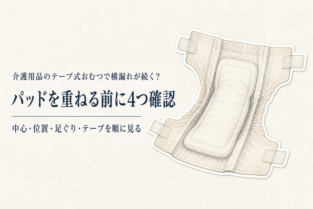 テープ式おむつと尿とりパッドの組み合わせ｜横漏れを減らす選び方と当て方