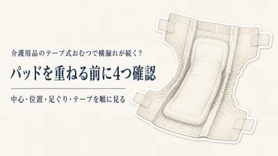 テープ式おむつと尿とりパッドの組み合わせ｜横漏れを減らす選び方と当て方