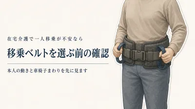 介護の移乗ベルトは一人介助で使える？ベッドから車椅子へ移る前の選び方