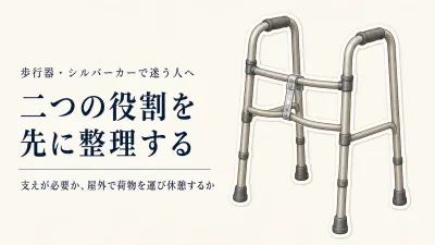 歩行器とシルバーカーの違いは？高齢者が折りたたみタイプを選ぶ前の確認